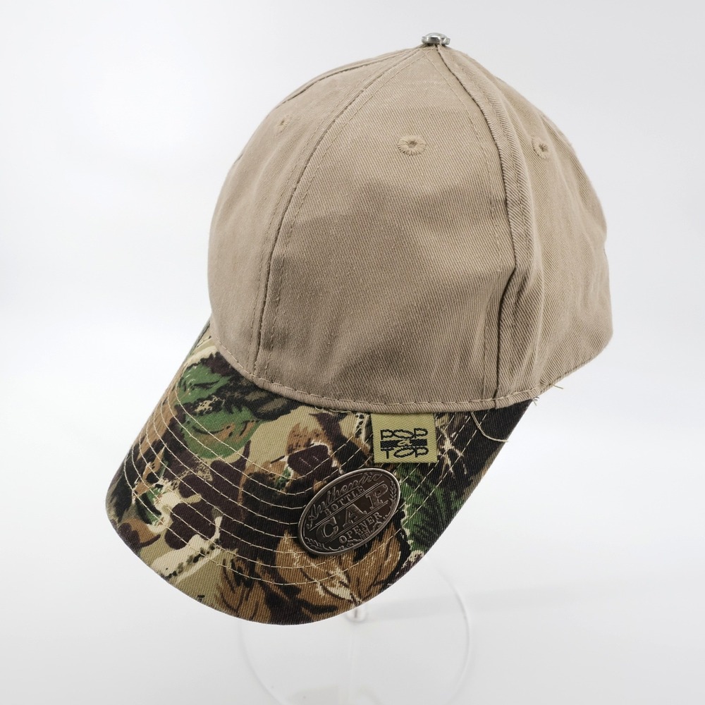 Capsmith Pop Top Bottle Opener Baseball Hat Tan‎ Camo Mens OSFM